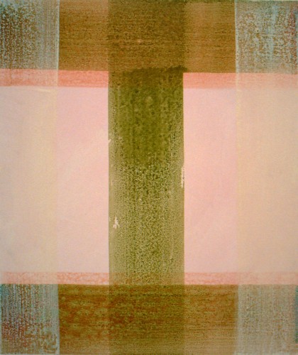 II, 1997 (3), Leimfarbe, Kasein- und Eitempera, 60 x 50 cm