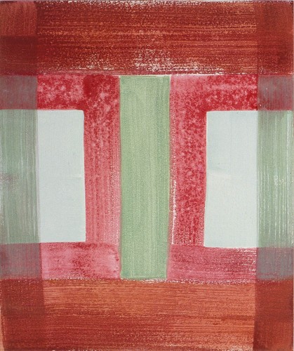 RG (3), Leimfarbe, Kasein- und Eitempera, 60 x 50 cm