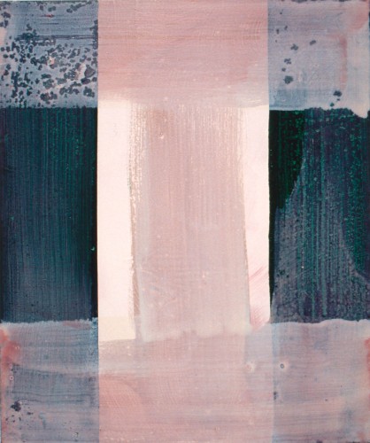 Serie HOR-VER D, Leimfarbe, Kasein- und Eitempera, 60 x 50 cm