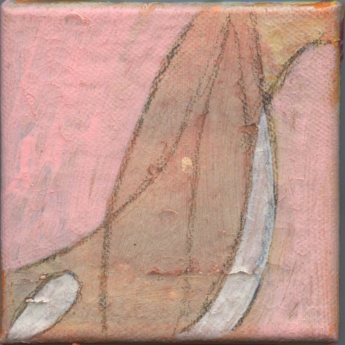 Leinwandskizze 06, Eitempera auf Leinwand, 10 x 10 cm