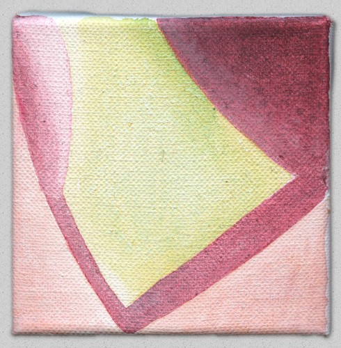 Leinwandzeichnung 142 bis 145 (144), Kasein- und Leimfarbe auf Leinwand, 10 x 10 cm